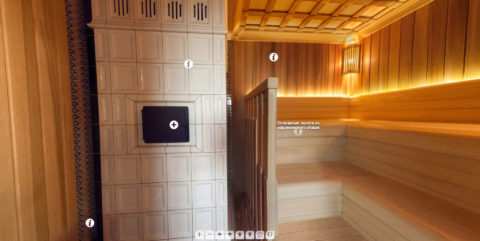 Virtual panorama of sauna