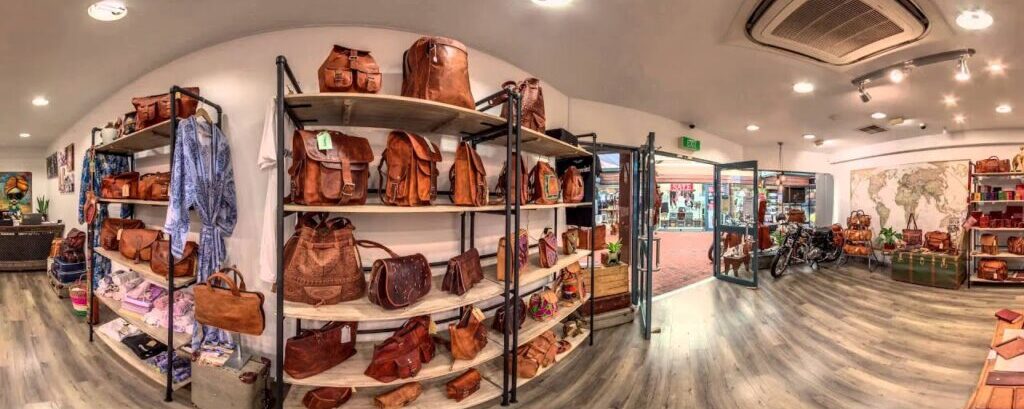 Panoramic photo of the shop